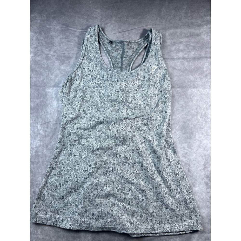 Gymshark Tank Top Womens S Grey Space Dye Racerback Cutout Activewear